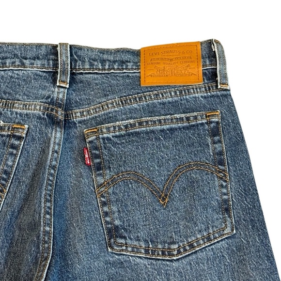 Levi's Premium Wedgie Straight Fit Button Fly Jeans Blue Size 27 #1724 - Picture 7 of 10